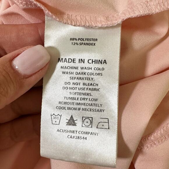 FootJoy School of Fish Print Lisle Self Collar Polo Shirt Pink Men XL - Picture 5 of 7